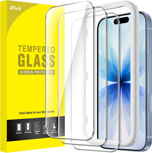 Screen Protector for Iphone 17 6.3-Inch, Tempered Glass Film with Easy Installation Tool, 9H Hardness, Case-Friendly, 3-Pack