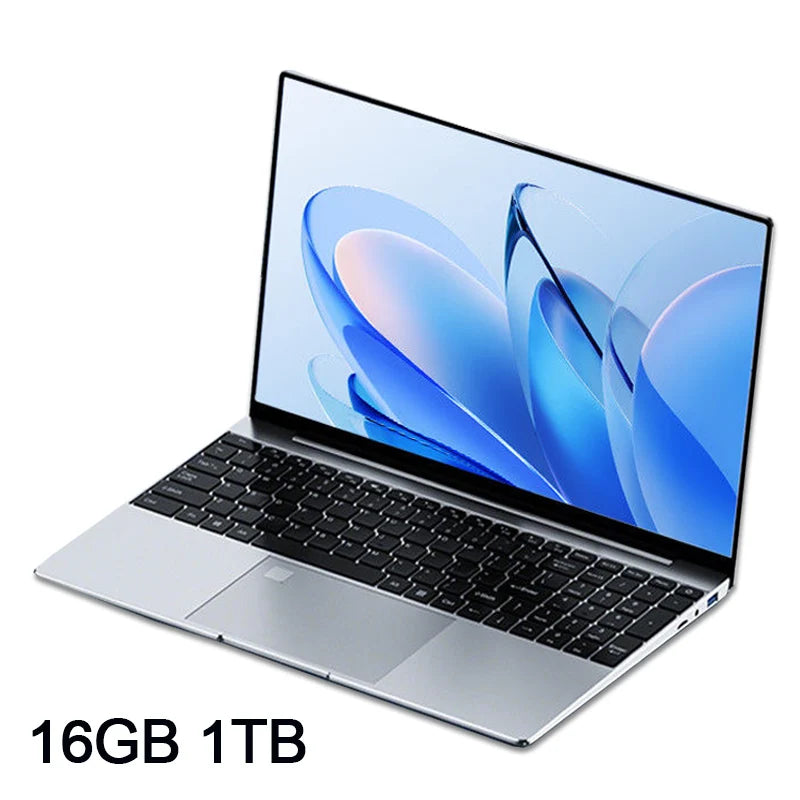 15.6"  Core I7 8550U Portable Laptops Windows 11 32GB 2TB Fingerprint Unlock Backlit Keyboard Gamer Study Office Notebook