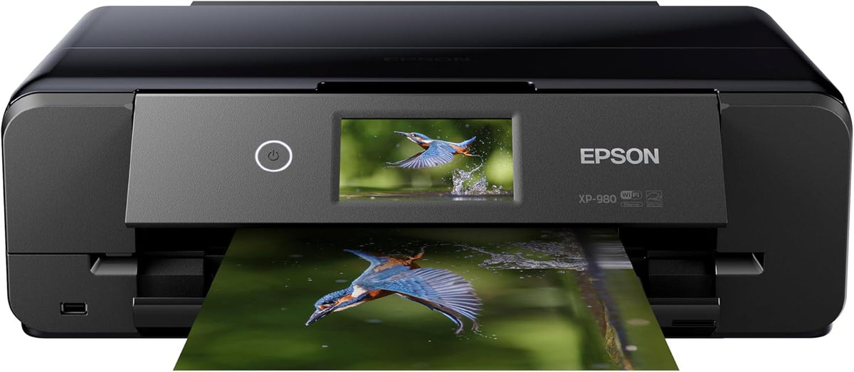 Expression Photo XP-980 Wireless Wide-Format Printer with 6-Colour Claria Ink System, Borderless Printing up to 11" X 17", Fast 4" X 6" Photo Printing, Built-In Scanner and Copier