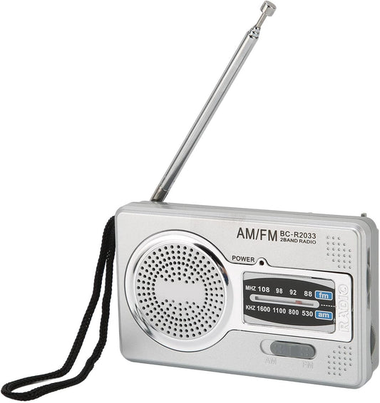 AM FM Radio, Portable Pocket Mini Battery Powered Radio with Loudspeaker Headphone Jack, Vintage Transistor Radio for Home, Travel, Camping, Work, Study and Emergency, Elderly
