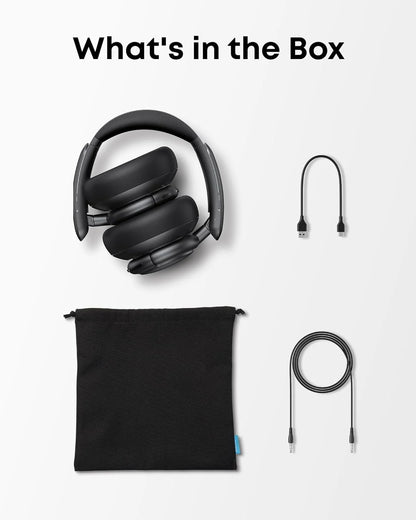 Q30 Hybrid Active Noise Cancelling Headphones, 50H Playtime, Hi-Res Audio, Custom EQ, Bluetooth Multipoint