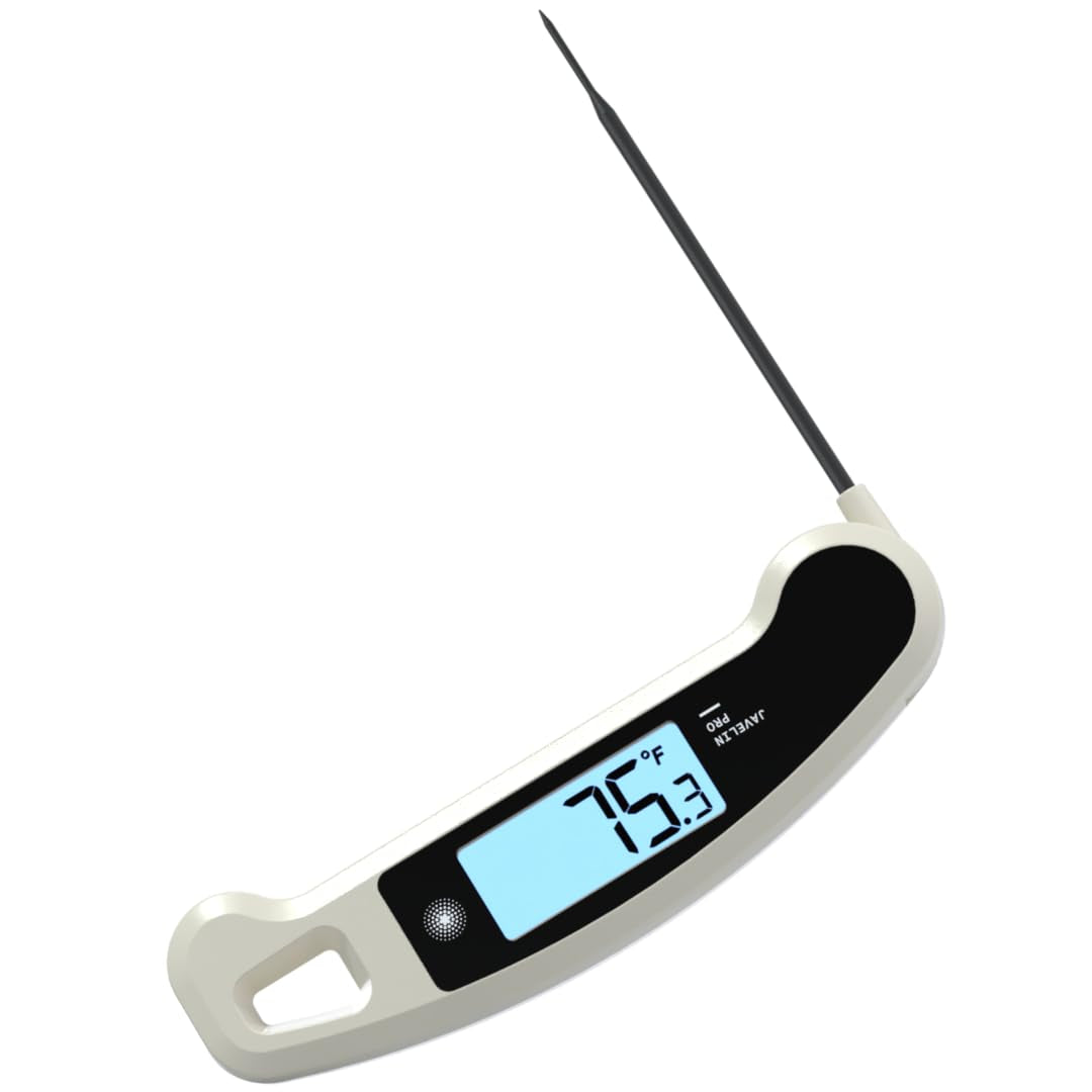 Javelin® PRO Duo Ultra-Fast 1-Second Professional Digital Instant Read Meat Thermometer for Cooking, Auto-Rotating Backlit Display, IP65 Water Resistant – Panda