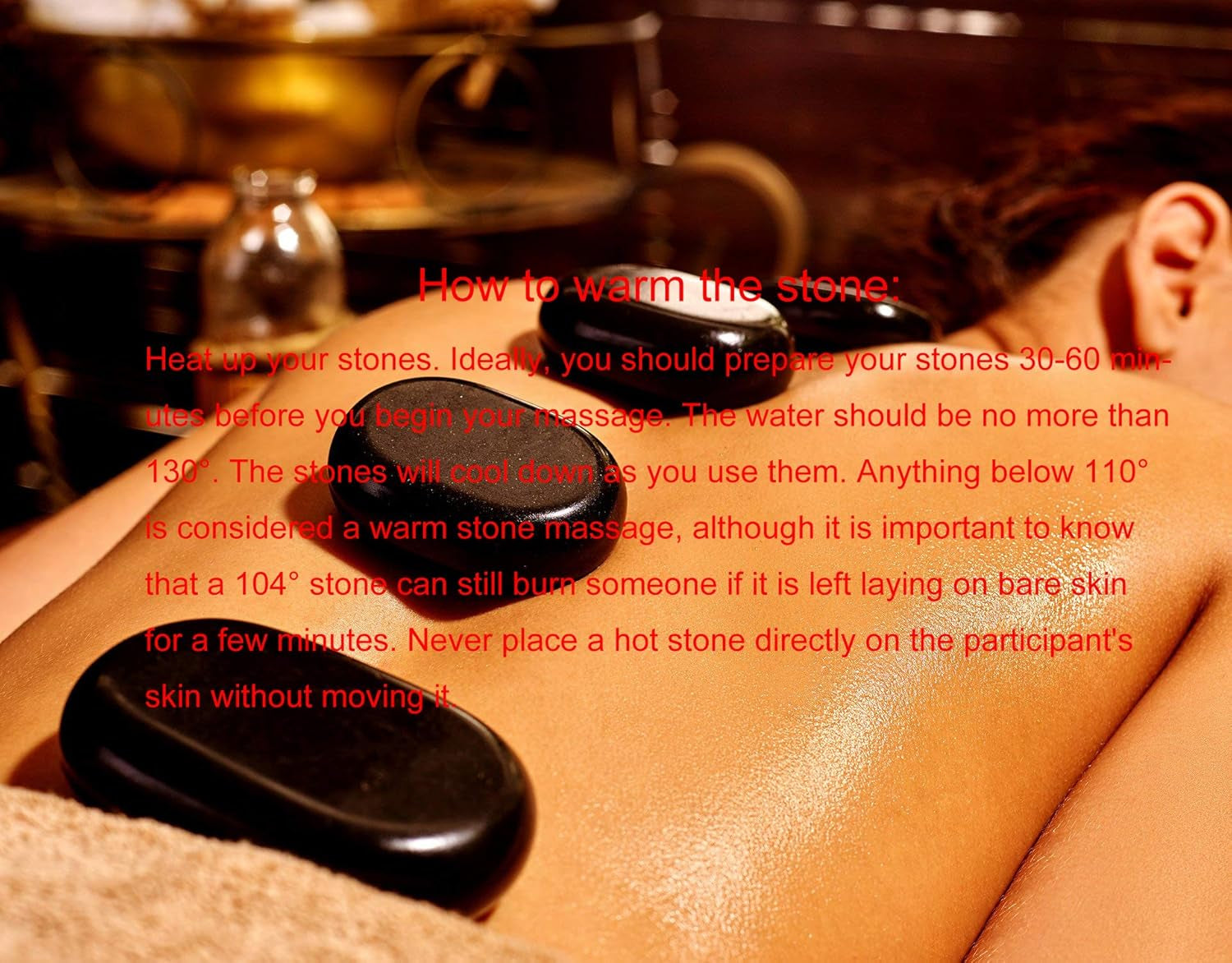 12Pcs Hot Massage Stones Set Natural Lava Basalt Heated Warmer Stone for Spa Massage Black