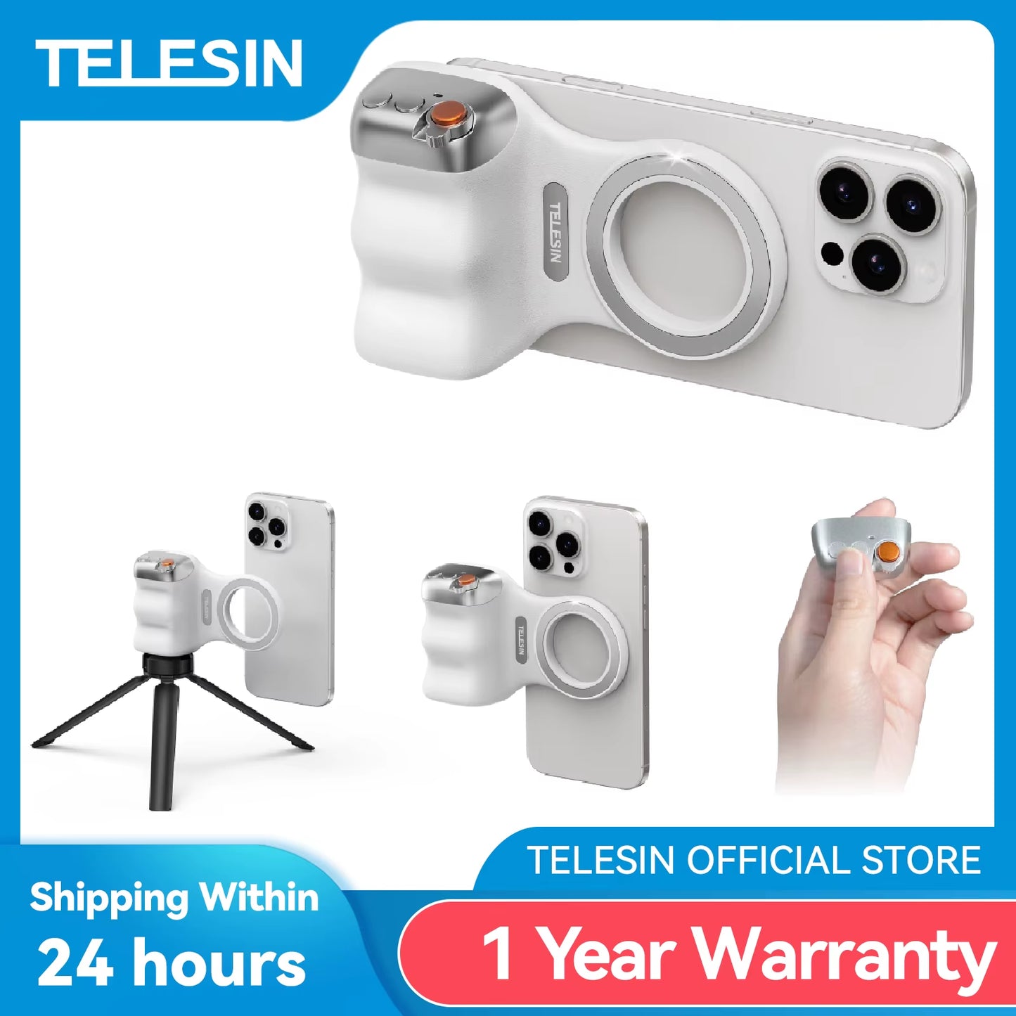 Magnetic Phone Camera Shoot Hand Grip Phone Holder Shooting Aid Remote Control Handle for Iphone HUAWEI SAMSUNG Phone