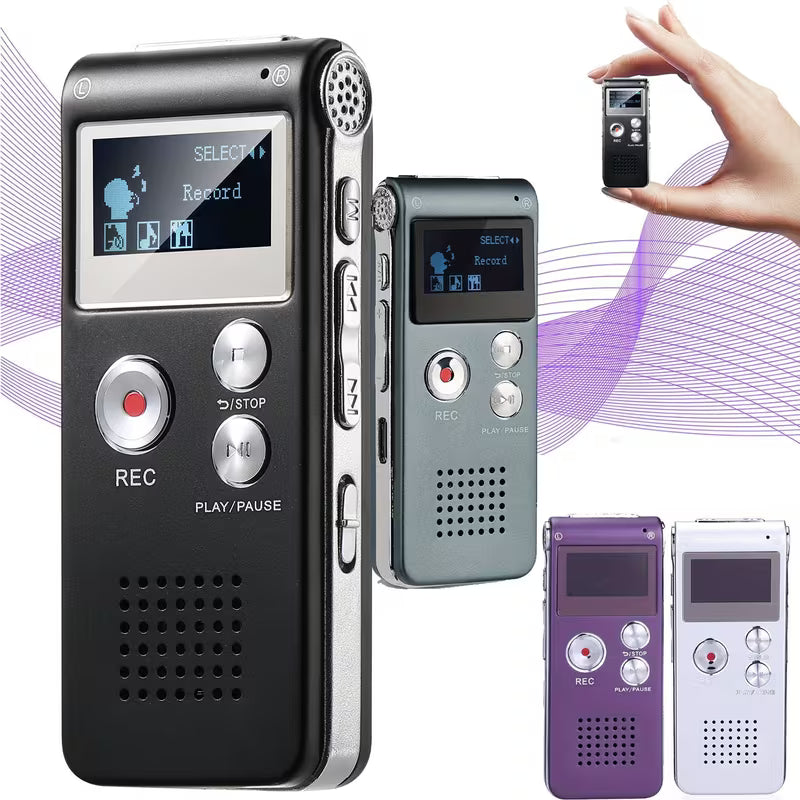 16GB Digital Voice Recorder – Sound Activated, Lectures, Meetings