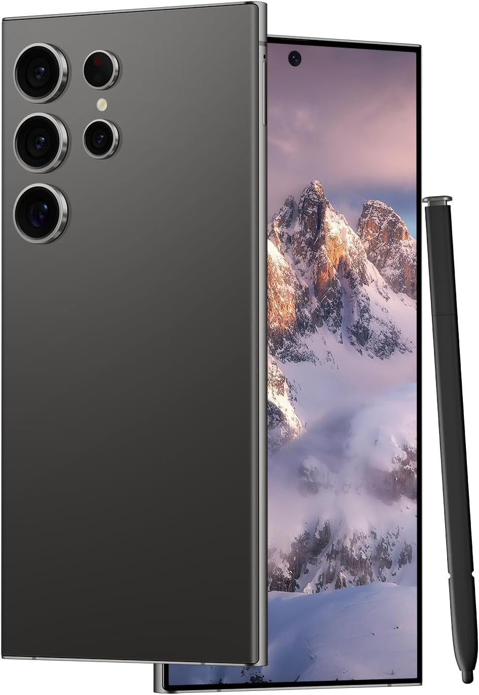 Unlocked Cell Phones C24 Ultra Smartphone Android 13 Phones 8GB+256GB/6.8" HD Screen/Dual SIM/108MP+48MP Camera/6800 Mah/Built-In Pen (Black)