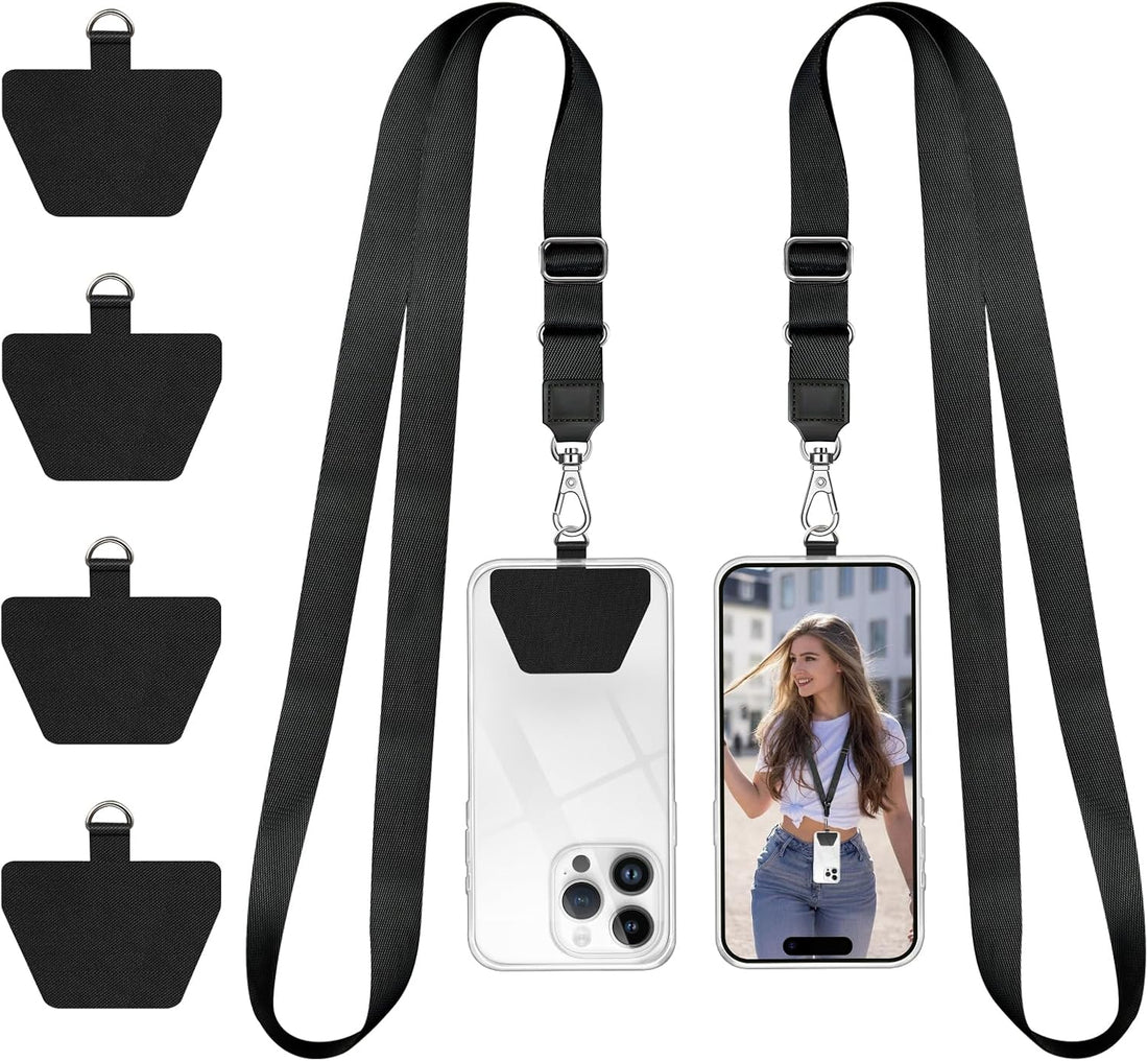 Phone Lanyard, Universal Adjustable Neck Straps for Phone Case Keys ID Badges Compatible with Iphone Samsung, 2 Pack
