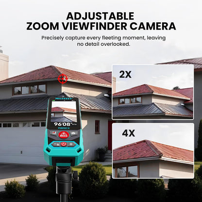 Outdoor Laser Measuring Tool, 985Ft Professional Laser Distance Meter for Construction, 4X HD Zoom &amp; 3" Backlit Display, Point-To-Point Technology for Large Outdoor Projects,