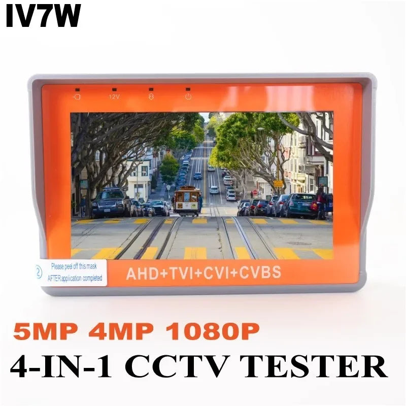 Portable CCTV Tester IV8W 8MP AHD/CVI/TVI Mini Monitor Cameras Tester HDMI VGA Input Video Cable Security Camera Tester