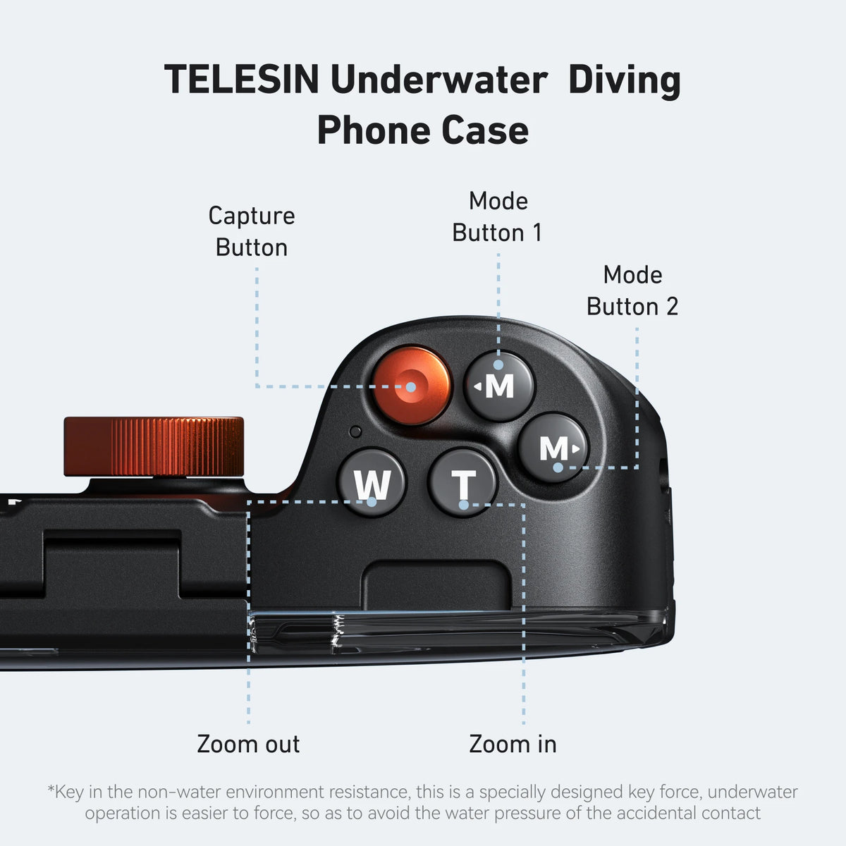 Diving Waterproof Phone Case Universal Phone Camera Shoot Hand Grip Holder Shooting Aid Remote Control Handle