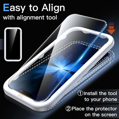 Screen Protector for Iphone 17 6.3-Inch, Tempered Glass Film with Easy Installation Tool, 9H Hardness, Case-Friendly, 3-Pack