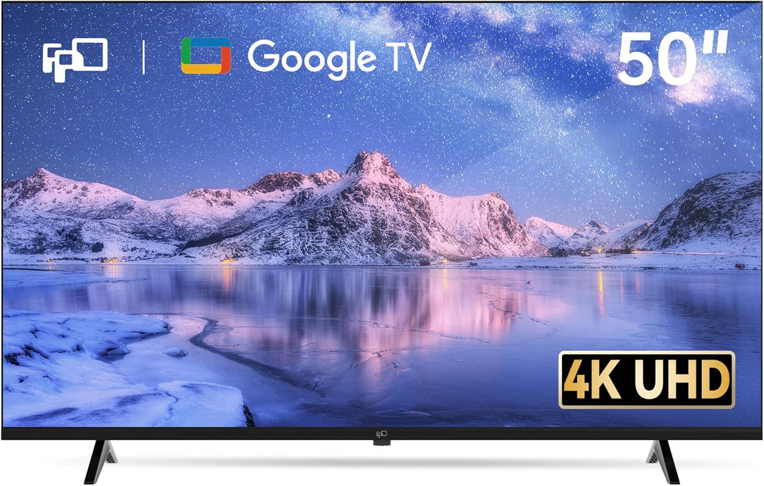 50 Inch Smart TV, 4K LED Google TV with Google Play Built-In Google Cast, HDR 10, MEMC, Voice Remote, Dolby Audio, UHD Flat Screen Television Compatible with VESA 300X300Mm (CG50-C3)