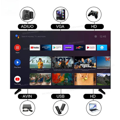 OEM 43/55/65/70 Inch Android Smart TV - 4K UHD FHD Google TV for Hotel Commercial Use, Wifi &amp; HDMI
