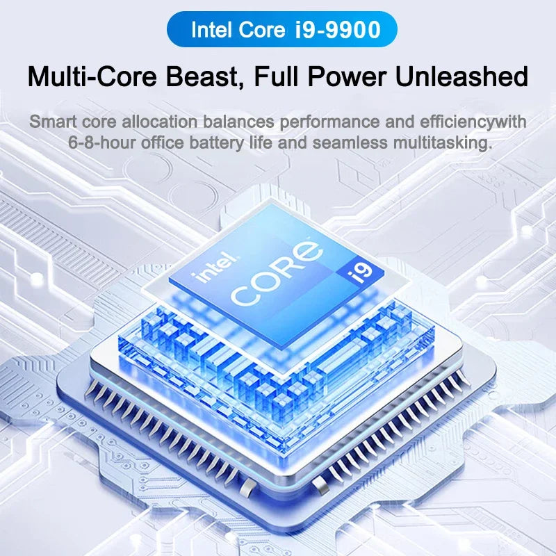 2026 Windows 11 15.6 Inch Laptop  Core I9 9900 32GB RAM 2TB SSD 1920X1080 HD Ultra Slim Gaming Gamer Office