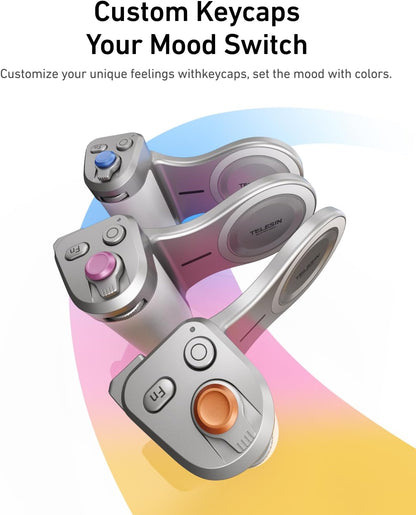 Pro Shot Imaging Grip, Magnetic Phone Camera Grip for Iphone 17 16 15 14 13 12, Bluetooth Shutter Handle with 3200Mah Battery &amp; Wireless Charging, Dslr-Style Handle Holder