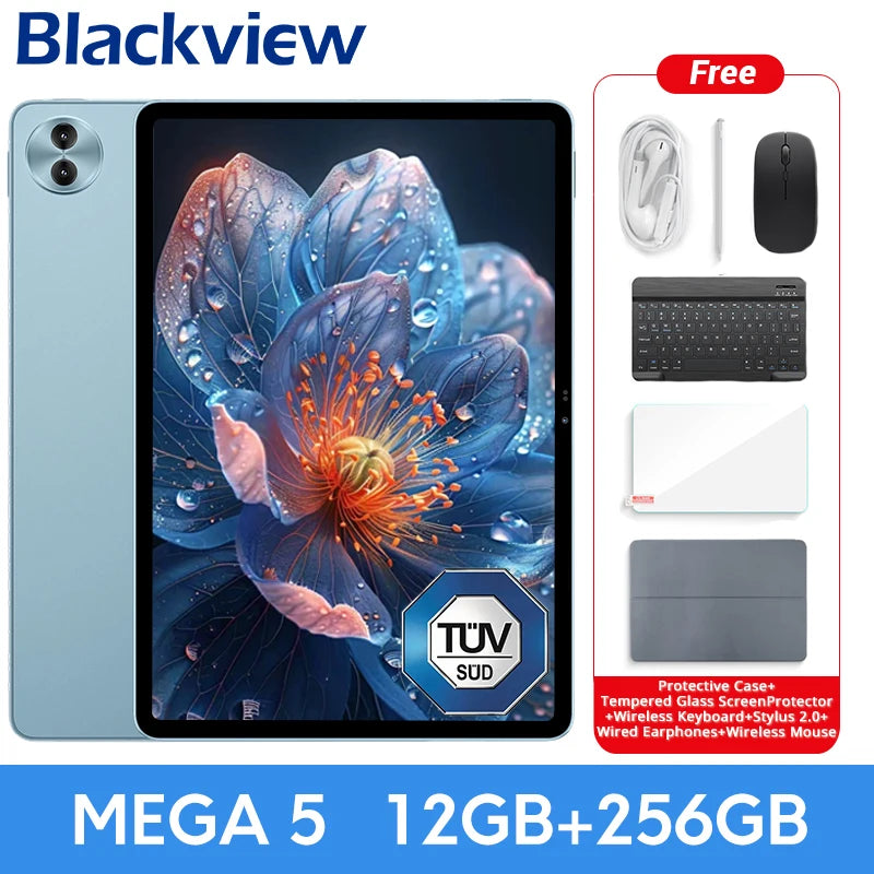 【World Premiere】 MEGA 5 AI Tablet 12.2" 2.4K 120Hz Display 12GB 256GB 10000Mah 55W Charging 4G Android 16 PC Pad ﻿