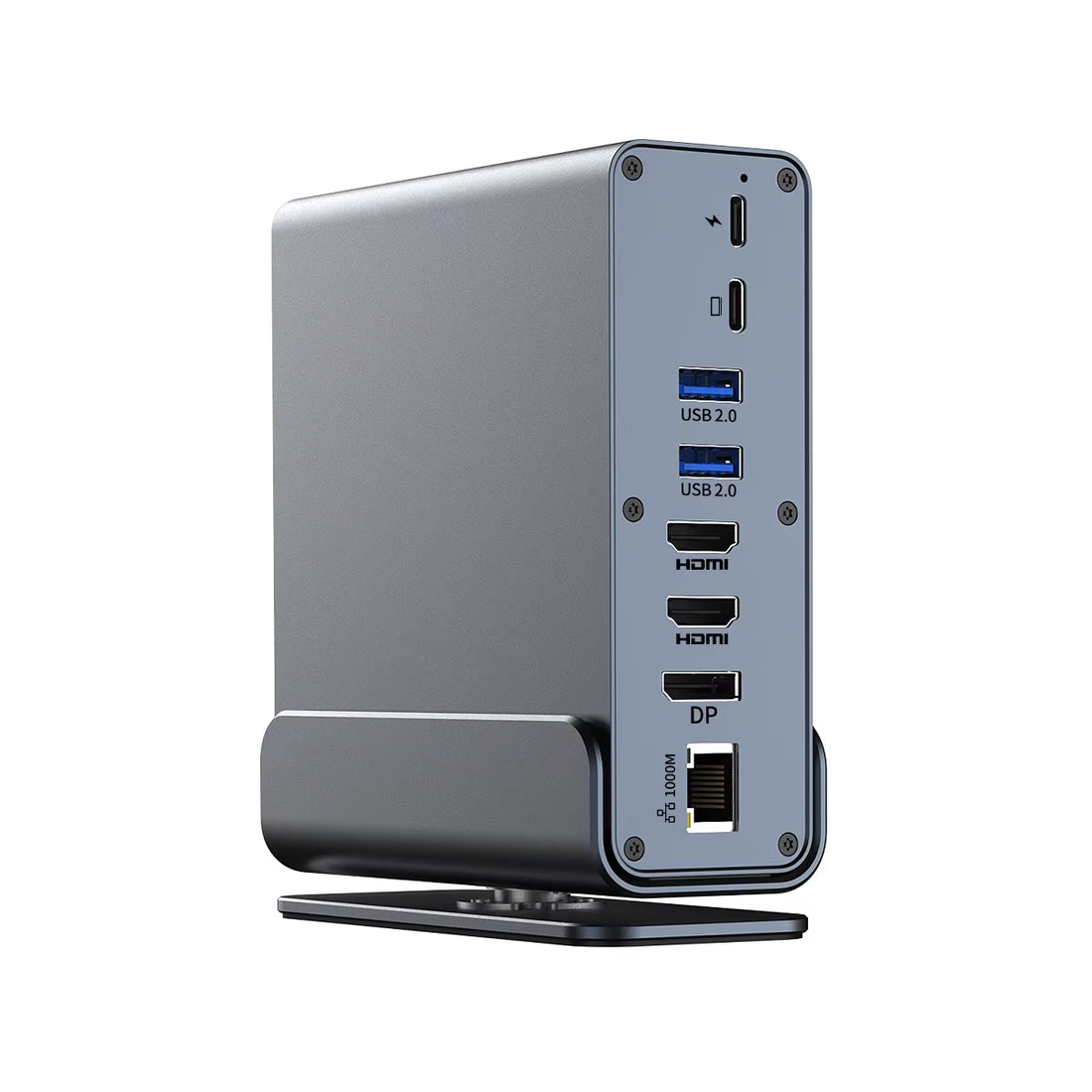 15 in 1 USB-C Docking Station 4K HD Vertical Hub with Triple Monitor ,RJ45 1000M,USB 3.0/2.0,PD 3.0,Sd/Tf,Audio 3.5 for Mac Pro
