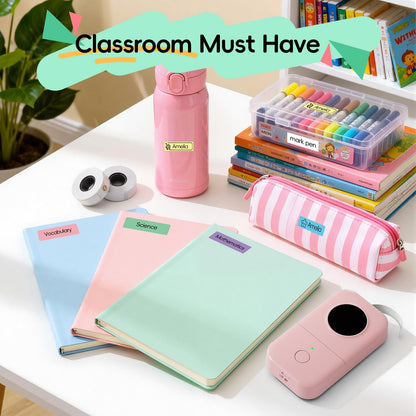 Label Maker Machine,  D30 Portable Bluetooth Label Printer with Tape Label Maker Handheld, Multiple Templates Available for Smartphone Easy to Use for Office Home Organization USB Rechargeable