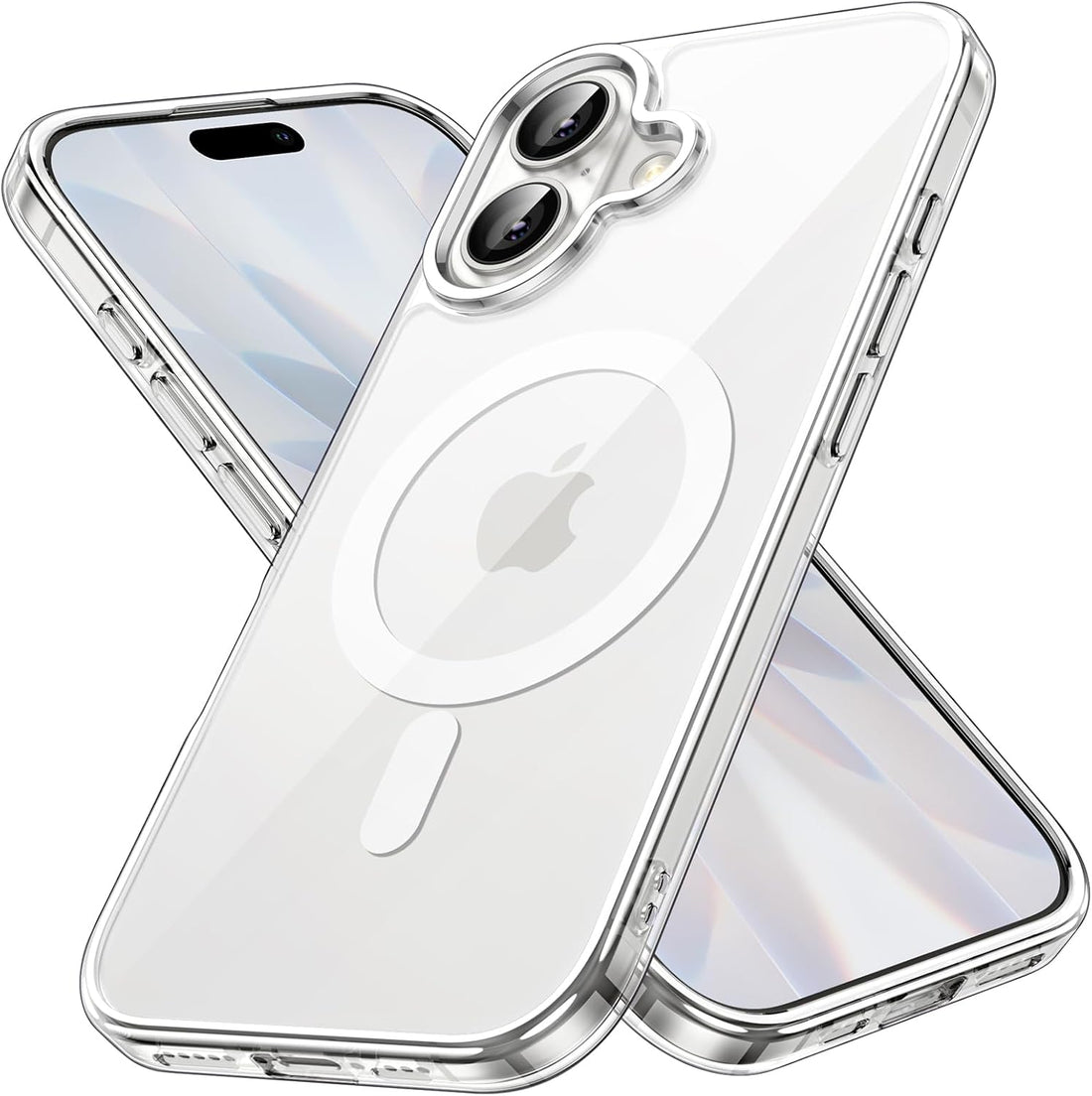 Magnetic Case for Iphone 17 6.3-Inch Compatible with Magsafe, Shockproof Phone Bumper Cover, Anti-Scratch Clear Back (Clear)