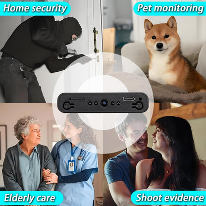 Mini 1080P HD Camera, Nanny/Pet/Child Camera Power Bank, with Motion Detection, Automatic Night Vision, Loop Record, and Gravity Sensing Functions. Suitable for Office and Home Security Monitoring Cam