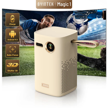 Magic 1 DLP Projector 1080P 400 ANSI Android 9.0 2G+32G Wifi Bluetooth 15000Mah Battery 300 Inch Home Theater Projector