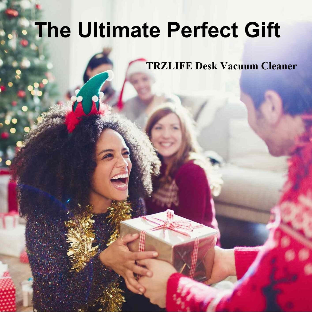 Desk Vacuum Cleaner, Office &amp; Home Desktop Cleaner, Ideal Gift | 2 AA Battery Powered Cordless Mini Vacuum for Office Desks &amp; Home Countertops. Sleek Office-Home Accessory for Holiday Gift