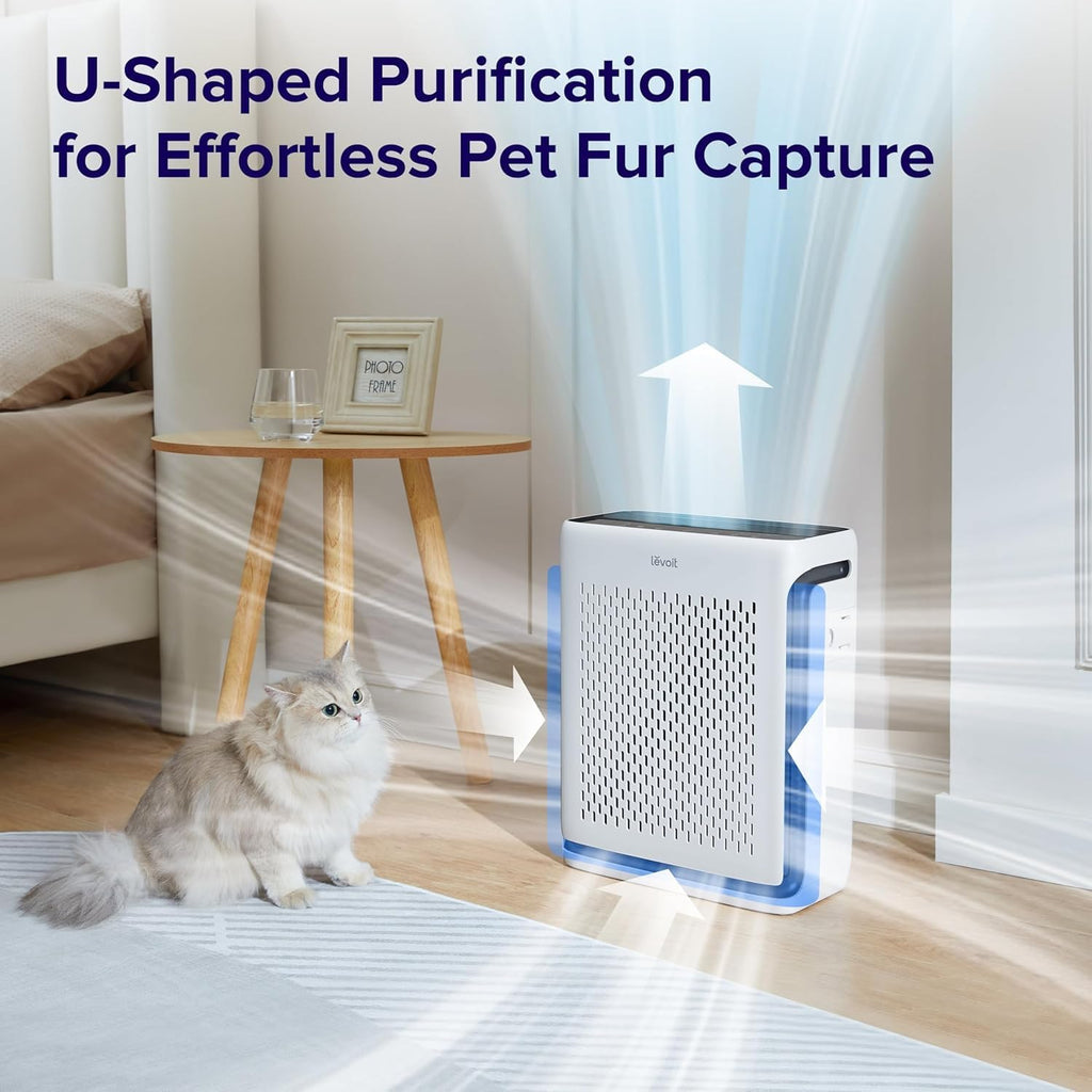 Air Purifiers for Large Room Home with Washable Filter and Air Quality Monitor, AHAM VERIFIDE, HEPA Sleep Mode and Auto Mode, Removes Pet Hairs, Allergies, Pollen, Smoke, Dust, Vital100S-P