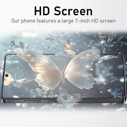 C25 Ultra Cell Phone Unlocked Phones 2025 Android 14 Mobile Phone with Build-In Pen, 12GB+512GB, 7" Display, 108MP+68MP Camera 8000 Mah 5G Dual SIM Smartphone (Light Cyan)