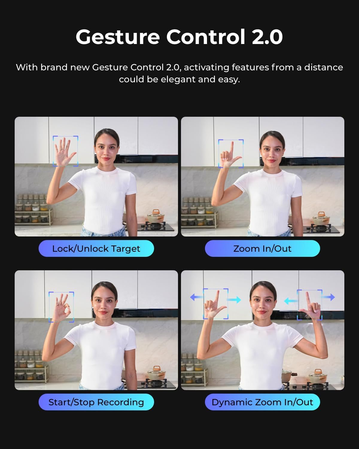 Tail Air Streaming Camera 4K, AI Tracking PTZ Camera with NDI Support, Intelligent APP, Gesture Control, Hdmi/Usb-C/Wifi Video Camera for Streaming, Youtube, Church, Worship, Sports, Etc.