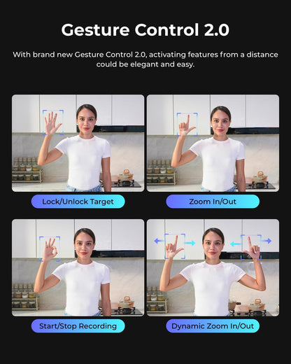 Tail Air Streaming Camera 4K, AI Tracking PTZ Camera with NDI Support, Intelligent APP, Gesture Control, Hdmi/Usb-C/Wifi Video Camera for Streaming, Youtube, Church, Worship, Sports, Etc.