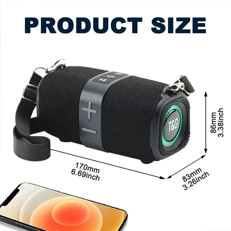 TG667 Outdoor Protable Wireless Bluetooth Speaker Dual Speaker Bluetooth 5.3 Subwoofer with RGB Support FM /TF Card/Usb Disk