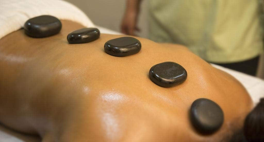 12Pcs Hot Massage Stones Set Natural Lava Basalt Heated Warmer Stone for Spa Massage Black