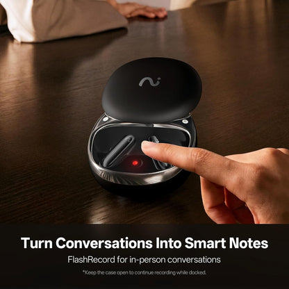 Recdot AI Voice Recorder Earbuds, AI Note Taker for Meetings &amp; Calls | Real-Time Transcription &amp; Translation across 78 Languages, 48 Db Hybrid ANC, AI Powered Summaries with Advanced LLM Models
