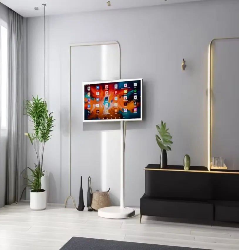 21.5 Inch Portable Smart Touch Screen TV Android 11 Wireless Wifi Monitor Battery Home Outdoor USB Mobile Phone Second Screen