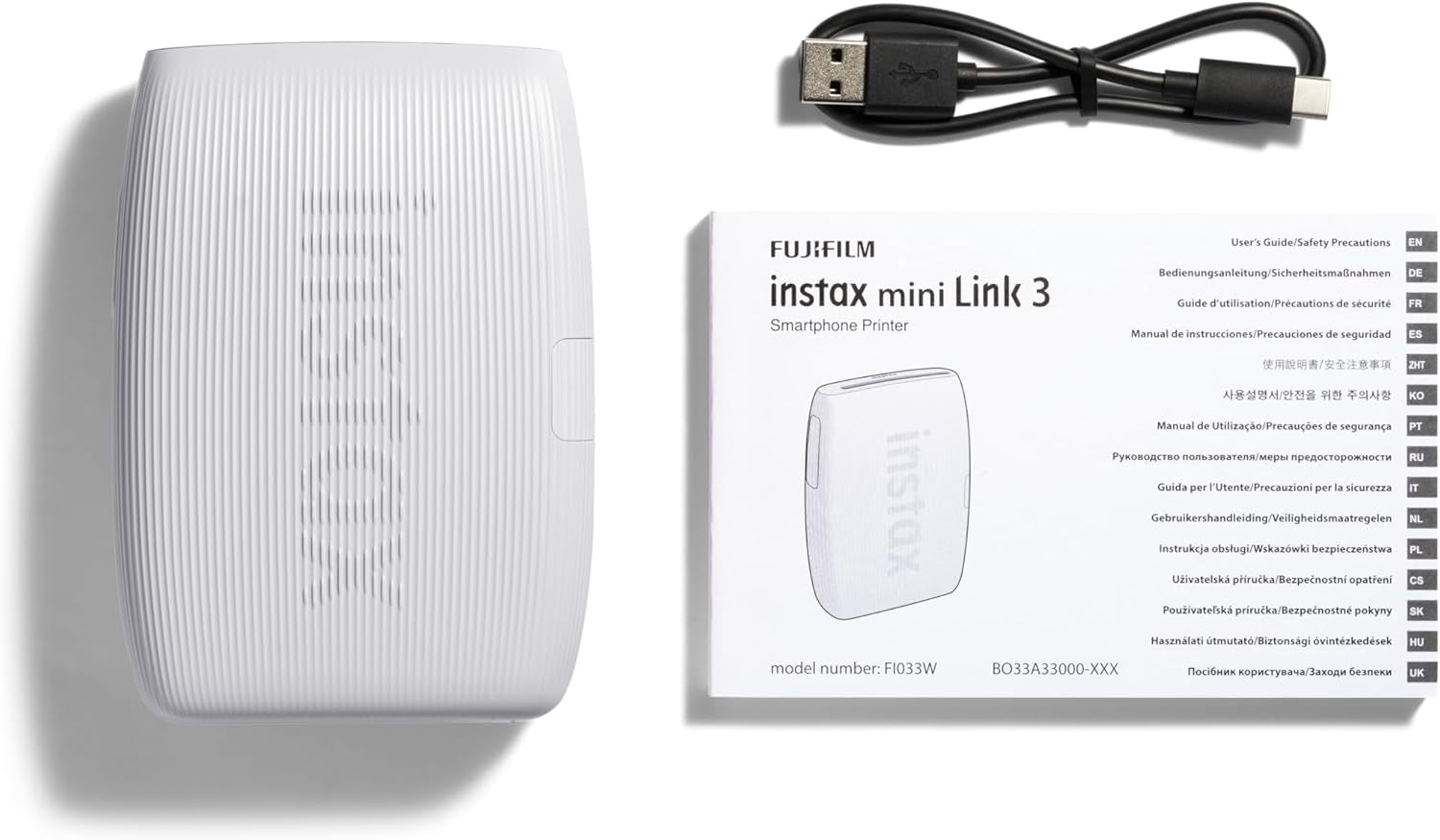 Instax Mini Link 3 Smartphone Printer - Clay White