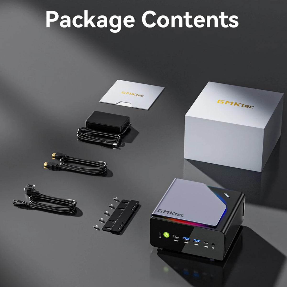 Gmktec K12 Gaming Mini PC  Ryzen 7 H 255(Upgraded 8745HS) Desktop Mini Computers Radeon 780M Wifi 6E/BT5.2, USB-C, Barebone