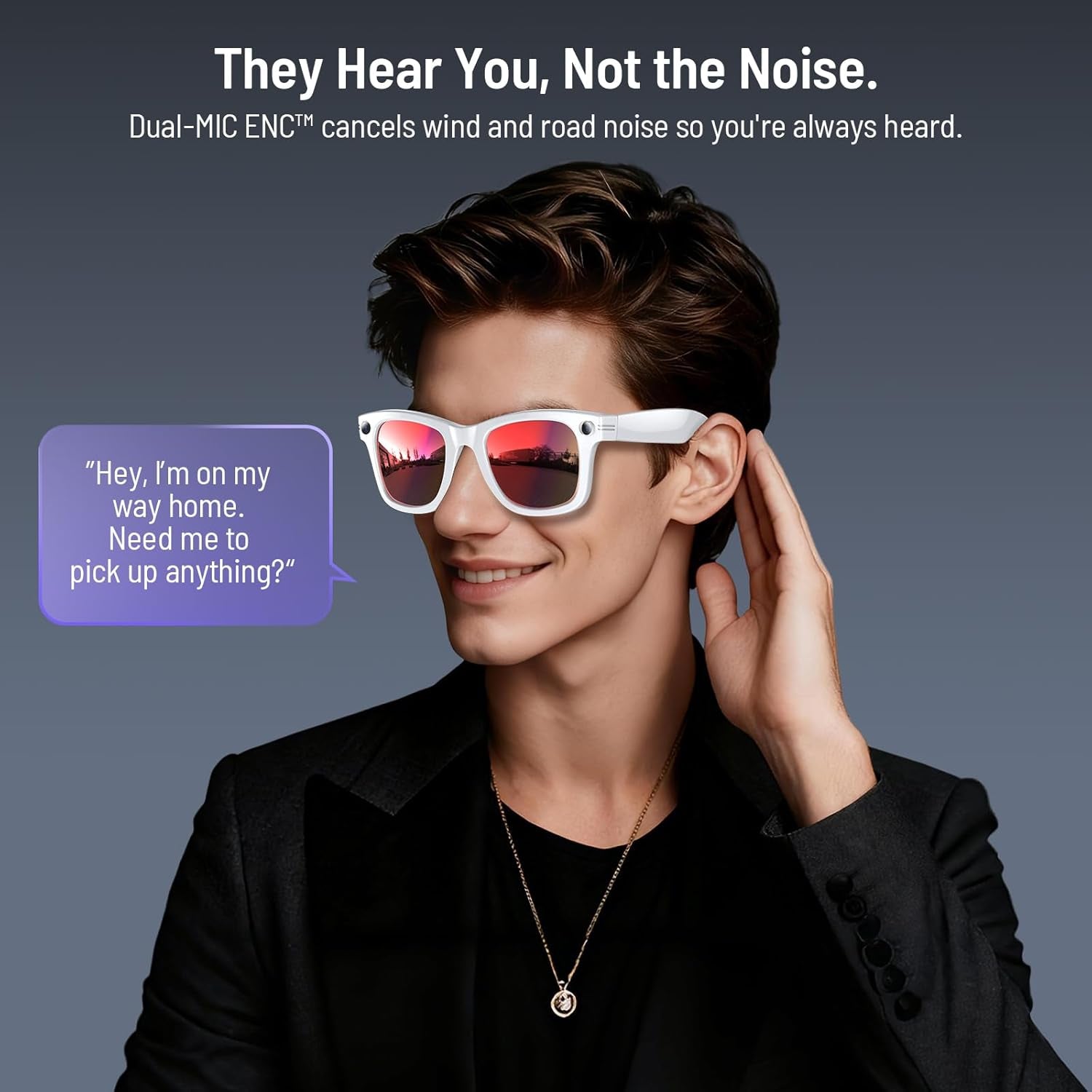 Upgraded Ai Smart Bluetooth Glasses, 800W Anti-Shake Camera Glasses, 1080P Video Recording, Ai Real-Time Translation, Open-Back Headphone Audio, Voice Assistant, Sunglasses for Men Women