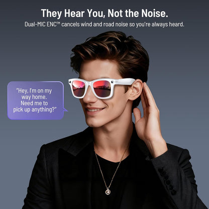 Upgraded Ai Smart Bluetooth Glasses, 800W Anti-Shake Camera Glasses, 1080P Video Recording, Ai Real-Time Translation, Open-Back Headphone Audio, Voice Assistant, Sunglasses for Men Women