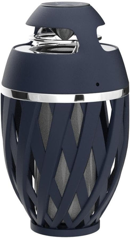 Outdoor Bluetooth Speaker with Flame Light,  Waterproof Wireless LED Flame Speaker for Home Gadgets Camping Accessories, 24H Playtime, Loud Sound, Gifts for Men Women Couples Dads Moms, Blue