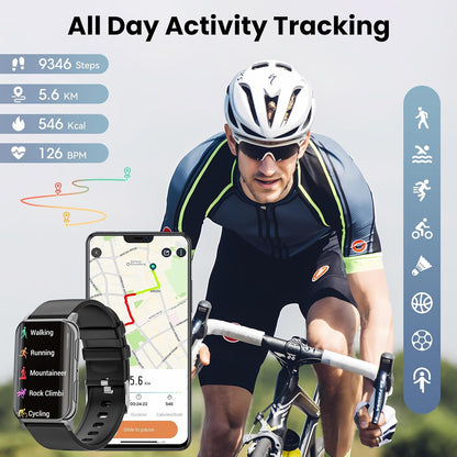 Smart Watches for Men Women (Answer/Make Calls), 1.57" Curved Screen Fitness Tracker, 2 Bands Smart Watch with 24/7 Heart Rate/Sleep Monitor, Compatible with Android Ios,110+ Sport Modes