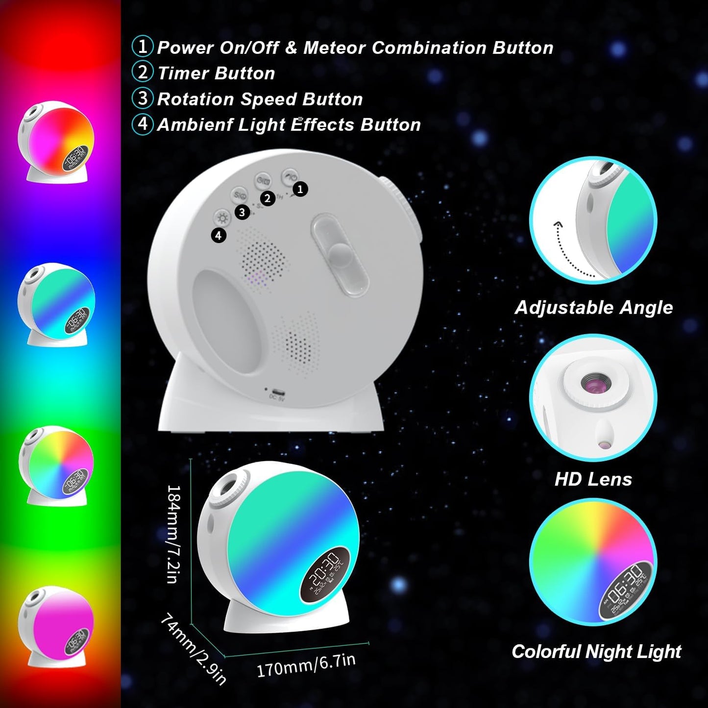 Galaxy Projector, Star Projector,Bedroom Night Light for Kids and Timer,Home Planetarium with Remote Control,13 Film Discs 4K Hd,For Kids Bedroom Ceiling Home Living Room Decor Birthday Gifts
