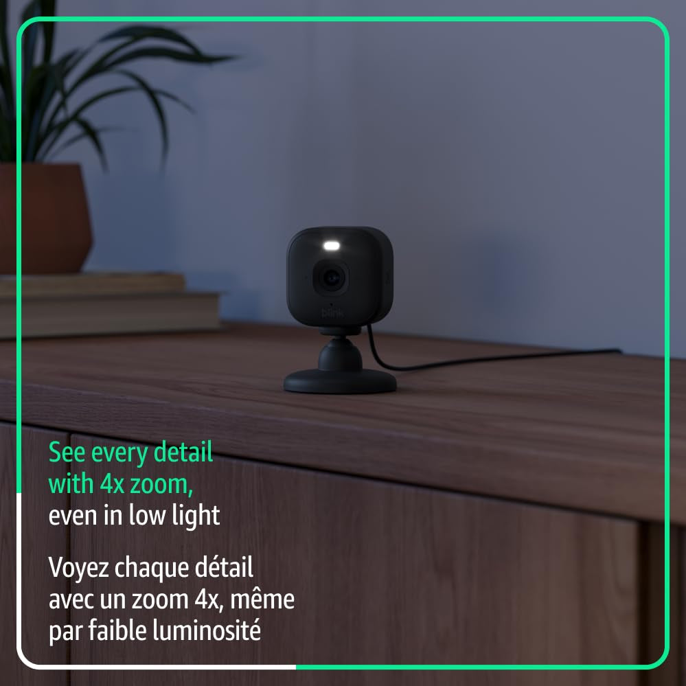 Mini 2K+ (Newest Model) – Plug-In Home &amp; Pet Security Camera with 2K Video Resolution, Colour Night Vision, Enhanced Audio, Motion Detection – 1 Camera (Black)