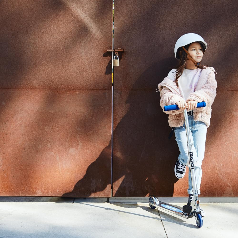 a Kick Scooter, Blue