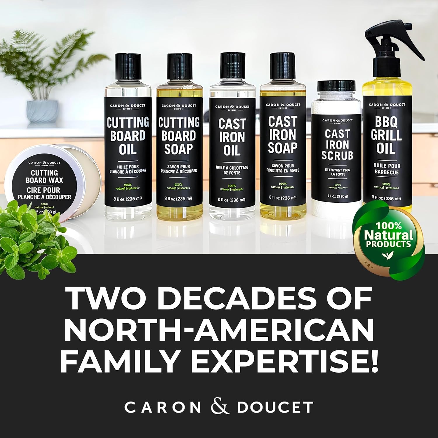 -Ultimate Cast Iron Care Set Seasoning Oil,Cleaning Soap & Restoring Scrub | 100% Plant-Based & Best for Cleaning,Washing,Restoring & Seasoning Cast Iron Skillets,Pans,Grills and More!