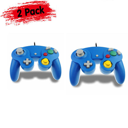 2 Pack Wired NGC Controller Gamepad for Nintendo Gamecube GC &amp; Wii U Console USA