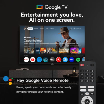 40-Inch Smart TV, 1080P Full HD Google TV with Google Play Built-In Google Cast, HDR 10, Dolby Audio, Voice Remote, Stream Live Television (Palette-Series, CG40-P3)