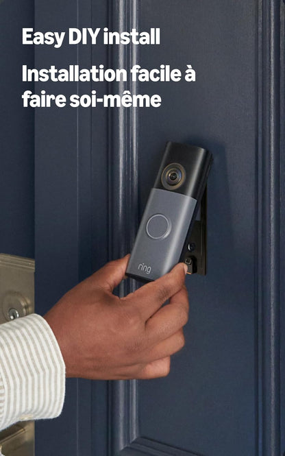 Battery Doorbell (Newest Model), Retinal 2K with Wide-Angle Video, up to 6X Enhanced Zoom, Two-Way Talk, and Built-In Battery, Speckled Gray