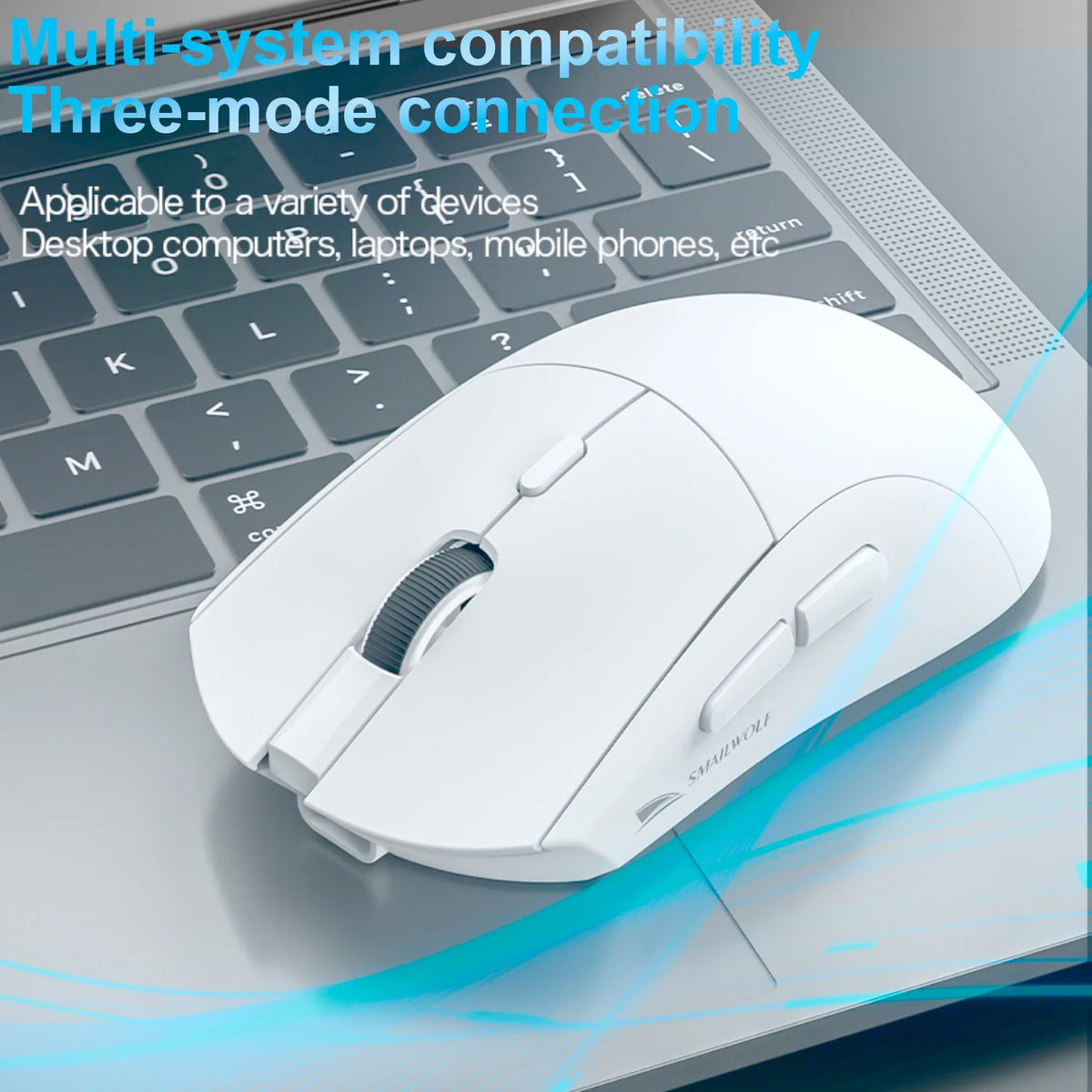 RS7 Bluetooth Wireless Three-Mode E-Sports Gaming Mouse 2000DPI Six-Speed Adjustable PAW3311 Gaming Office Mouse