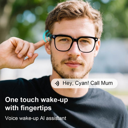 AI Smart Glasses with Camera, 4K HD Video &amp; Photo Capture, 8MP Camera Glasses for Men Women, Recording Glasses with AI Assistant, Object Recognition, Bluetooth Sunglasses for Travel/Work/Vlog