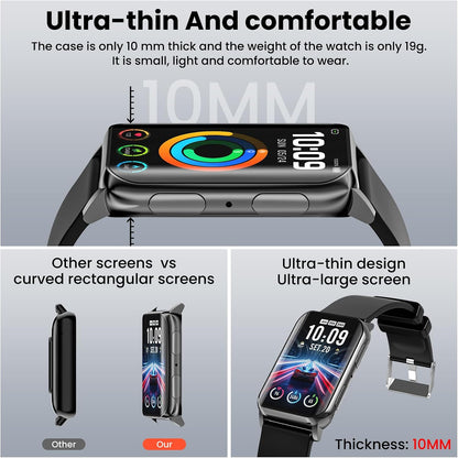 Smart Watches for Men Women (Answer/Make Calls), 1.57" Curved Screen Fitness Tracker, 2 Bands Smart Watch with 24/7 Heart Rate/Sleep Monitor, Compatible with Android Ios,110+ Sport Modes